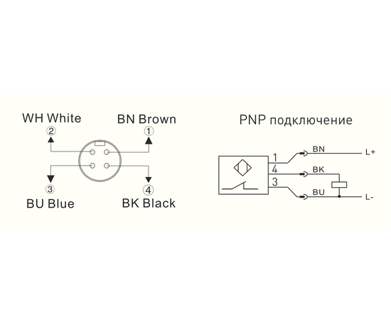 Индуктивный датчик M30×57 (Sn=30 мм), PNP "НЗ", 24 VDC, разъем M12, Типоразмер корпуса: M30, Монтажное исполнение: неутапливаемое, Функция выхода: НЗ, Электрическое исполнение: PNP, фото 3  – ТА