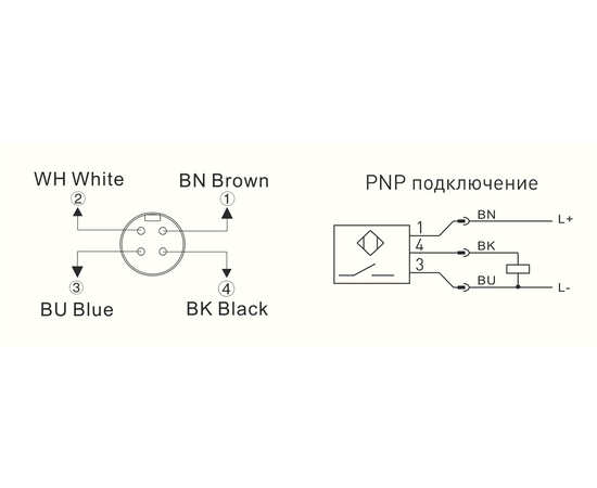 Индуктивный датчик M30×57 (Sn=30 мм), PNP "НО", 24 VDC, разъем M12, Типоразмер корпуса: M30, Монтажное исполнение: неутапливаемое, Функция выхода: НО, Электрическое исполнение: PNP, фото 3  – ТА