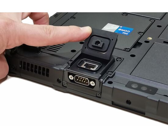 Защищенный 11.6" планшет Getac F110 G7: ЦП Core i5-1335U, 16GB ОЗУ / 256GB SSD, WiFi+BT+4G LTE+GPS+РЧ, RS-232+LAN, дигитайзер, Win11, Установленный CPU: i5-1335U, RAM/SSD: 16GB/256GB, Экран: FullHD+дигитайзер, Модули связи: WiFi+BT+4G+GPS+РЧ, Доп. интерфейсы: RS-232+LAN, Модификация: −, Батареи: 2×30.6 Wh, фото 6  – ТА
