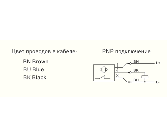 Индуктивный датчик цельнометаллический M12×45 (Sn=4 мм), PNP "НЗ", 24 ВDC, кабель 2 м, Типоразмер корпуса: M12, Монтажное исполнение: утапливаемое, Функция выхода: НЗ, Электрическое исполнение: PNP, Модификация: увеличенное Sn, фото 3  – ТА