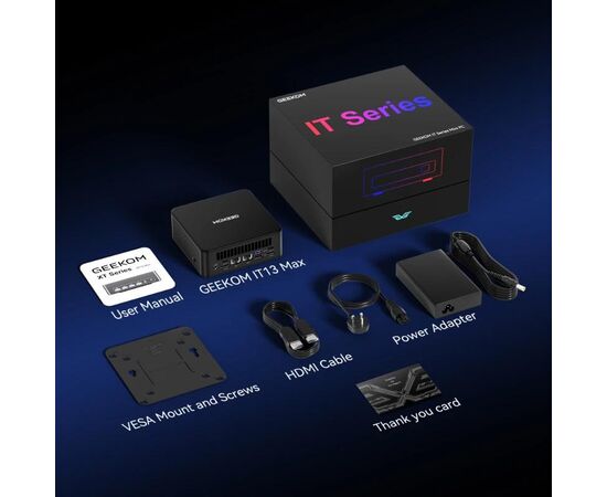 Мини ПК (неттоп) GEEKOM IT13 Max с Ultra 9-185H, 32 ГБ RAM / 1 ТБ SSD, WiFi+BT, Win11 Pro, фото 4  – ТА