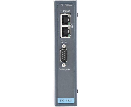 Сервер COM-портов для Ethernet: 1 порт RS-232/422/485 (DB9), 2 порта 10/100TX (RJ45), питание 12…48 ВDC, Всего COM-портов: 1, Разъемы COM-портов: DB9, Тип портов: RS-232/422/485, Вход: 12…48 VDC, Модификация: на DIN-рейку, Рабочая температура: -10…+60°C, фото 3  – ТА