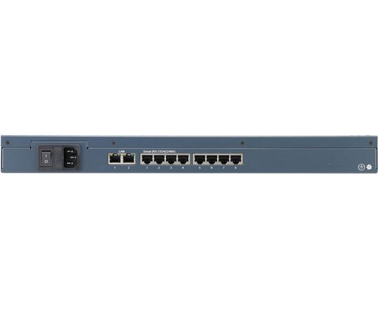 Сервер COM-портов для Ethernet: 8 портов RS-232/422/485 (RJ45), 2 порта 10/100TX (RJ45), питание 220 ВAC, Всего COM-портов: 8, Разъемы COM-портов: RJ45, Тип портов: RS-232/422/485, Вход: 220 VAC, Модификация: в 19" стойку, Рабочая температура: -10…+60°C, фото 4  – ТА