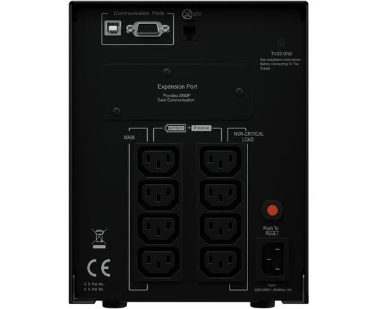 ИБП CyberPower PR1500ELCD, 1500 ВА (1350 Вт), корпус Tower, фото 3  – ТА