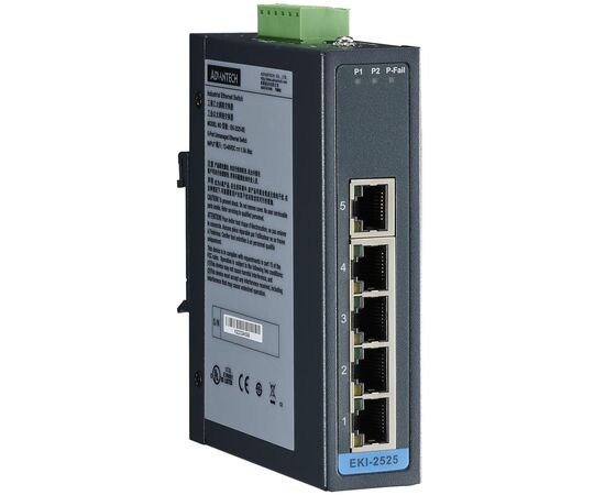 Неуправляемый коммутатор Ethernet: 5 портов 100TX, −10…+60°С, Порты 10/100Base-TX: 5, Порты 100Mbit оптика: −, Оптические разъемы FX: −, Модификация: обычная, Рабочая температура: -10…+60°C, фото 3  – ТА