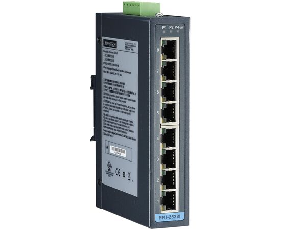 Неуправляемый коммутатор Ethernet: 8 портов 100TX, −40…+75°С, Порты 10/100Base-TX: 8, Порты 100Mbit оптика: −, Оптические разъемы FX: −, Модификация: обычная, Рабочая температура: -40…+75°C, фото 3  – ТА