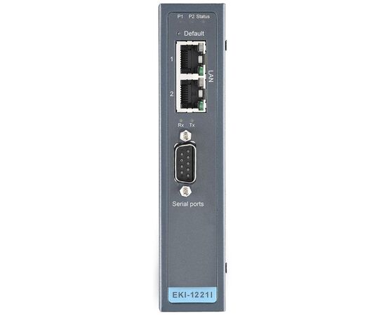 Шлюз протоколов Modbus (RTU, ASCII, TCP), 1 порт RS-232/422/485, 2 порта Ethernet, −40…+80°C, Всего COM-портов: 1, Тип портов: RS-232/422/485, Рабочая температура: -40…+80°C, фото 3  – ТА