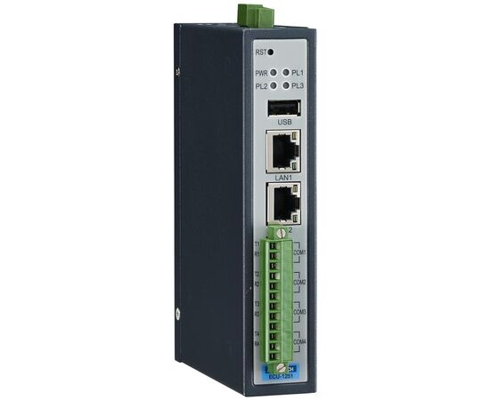 ECU-1251 V2: Шлюз данных IoT с EdgeLink (2000), 2×LAN, 4×RS-232/485 (изол), 1×USB, фото 3  – ТА