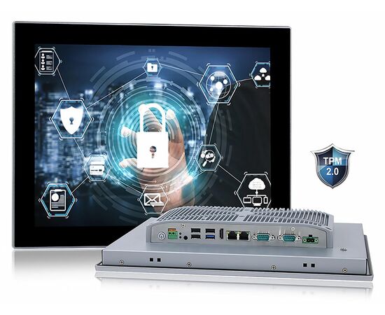 Промышленный панельный компьютер 15" с Celeron J1900, 4×USB, 2×RS-232/422/485, 2×GbE LAN и мультисенсорным экраном, Диагональ экрана: 15", Соотношение сторон: 4:3, Сенсорный экран: ёмкостный мультисенсорный, Установленный CPU: Celeron J1900, Материал передней рамки: алюминий анодир., фото 4  – ТА