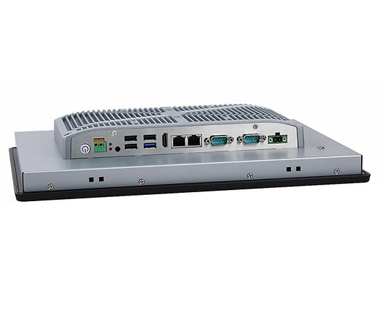 Промышленный панельный компьютер 15" с Celeron J1900, 4×USB, 2×RS-232/422/485, 2×GbE LAN и сенсорным экраном, Диагональ экрана: 15", Соотношение сторон: 4:3, Сенсорный экран: аналоговый резистивный, Установленный CPU: Celeron J1900, Материал передней рамки: алюминий анодир., фото 3  – ТА