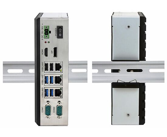 Встраиваемый ПК на DIN-рейку с Celeron J6412, 3×LAN, 6×USB, 2×COM, HDMI+DP, фото 5  – ТА