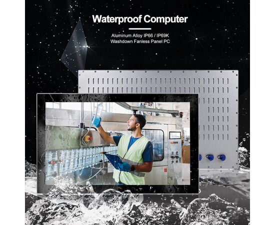 Панельный компьютер 23.8" Full IP66/69K с Core i3-1215U, 2×USB, 1×COM, 2×LAN и мультисенсорным экраном, фото 7  – ТА