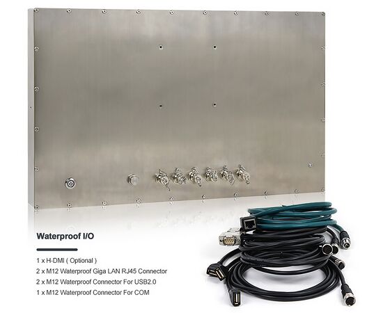 Панельный компьютер 23.8" Full IP66/69K из нерж.стали с Core i3-1215U, 2×USB, 1×COM, 2×LAN и мультисенсорным экраном, фото 6  – ТА