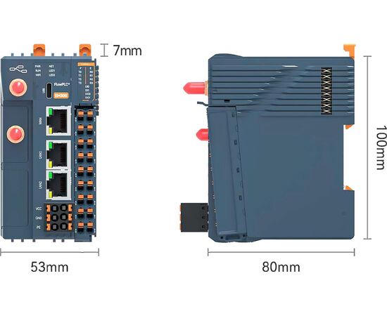Программируемый Edge-контроллер, 4G LTE, Wi-Fi 6, 3×LAN, 4×RS-485, 2×DI, 2×DO, фото 6  – ТА