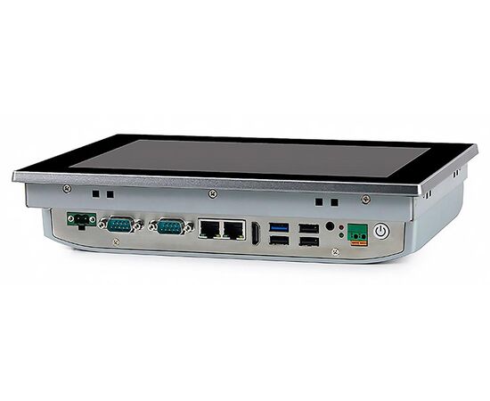 Промышленный панельный компьютер 10.1" с Celeron J1900, 4×USB, 2×RS-232/422/485, 2×GbE LAN и мультисенсорным экраном, Диагональ экрана: 10.1", Соотношение сторон: 16:10, Сенсорный экран: ёмкостный, Установленный CPU: Celeron J1900, Материал передней рамки: алюминий анодир., фото 3  – ТА