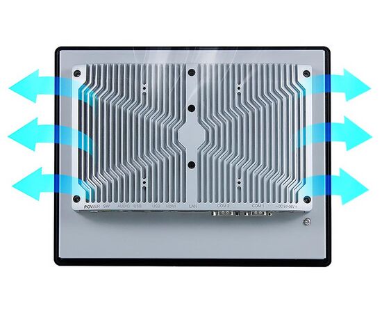 Промышленный панельный компьютер 12.1" с Celeron J1900, 4×USB, 2×RS-232/422/485, 2×GbE LAN и сенсорным экраном, Диагональ экрана: 12.1", Соотношение сторон: 4:3, Сенсорный экран: резистивный, Установленный CPU: Celeron J1900, Материал передней рамки: алюминий анодир., фото 3  – ТА