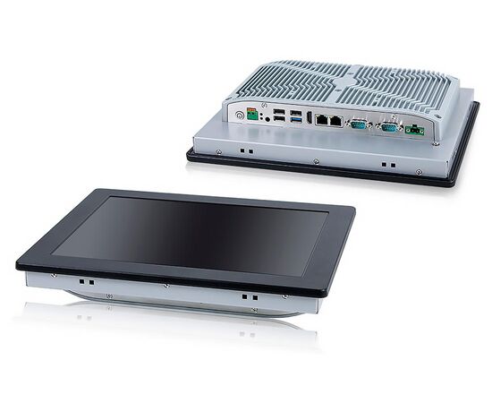 Промышленный панельный компьютер 12.1" с Celeron J1900, 4×USB, 2×RS-232/422/485, 2×GbE LAN и сенсорным экраном, Диагональ экрана: 12.1", Соотношение сторон: 4:3, Сенсорный экран: резистивный, Установленный CPU: Celeron J1900, Материал передней рамки: алюминий анодир., фото 5  – ТА