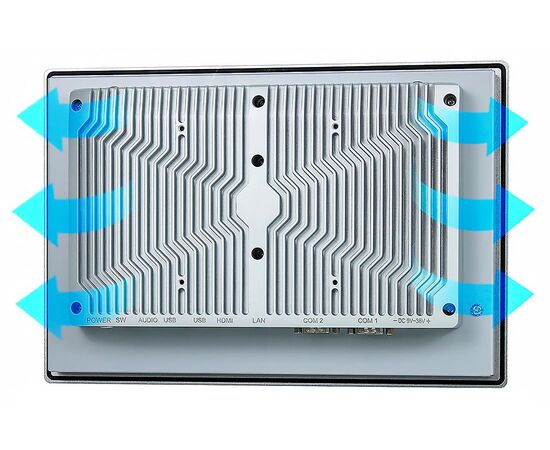 Промышленный панельный компьютер 12.1" с Celeron J1900, 4×USB, 2×RS-232/422/485, 2×GbE LAN и мультисенсорным экраном, Диагональ экрана: 12.1", Соотношение сторон: 16:10, Сенсорный экран: ёмкостный, Установленный CPU: Celeron J1900, Материал передней рамки: алюминий анодир., фото 3  – ТА