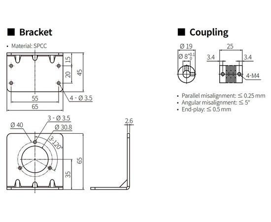 Энкодер Ø50 с валом Ø8, 200 имп/об, Line Driver (6 фаз), 5 VDC, IP64, разъём сбоку, фото 3  – ТА