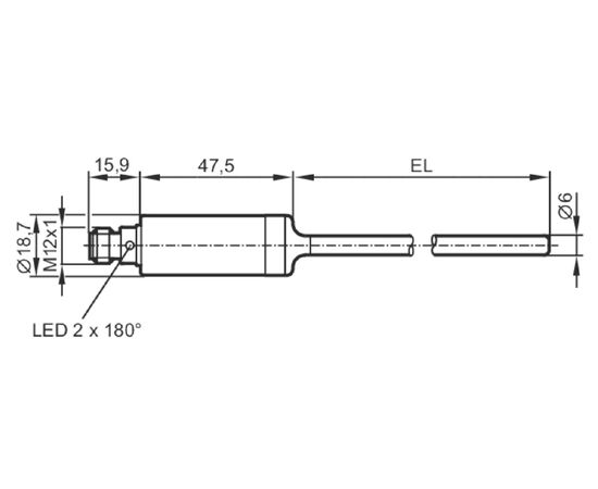 Датчик температуры Ø6×250 мм, −50…+200°С (настр. 0…+200°С), 4…20 мА, фото 4  – ТА