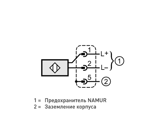 Индуктивный датчик NAMUR 40×40×66 (Sn=35 мм), НЗ, разъем M12, фото 3  – ТА