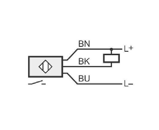Индуктивный датчик M30×60 (Sn=22 мм), NPN "НО", 24 VDC, кабель 2 м PUR, фото 3  – ТА