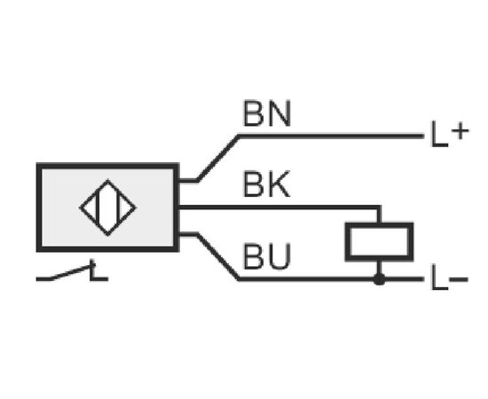 Индуктивный датчик M30×60 (Sn=22 мм), PNP "НЗ", 24 VDC, кабель 2 м PUR, фото 3  – ТА