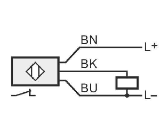 Индуктивный датчик M30×60 (Sn=15 мм), PNP "НЗ", 24 VDC, кабель 2 м PUR, фото 5  – ТА