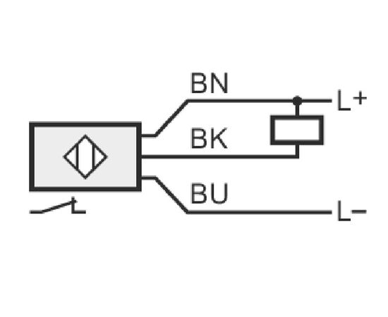 Индуктивный датчик M30×60 (Sn=22 мм), NPN "НЗ", 24 VDC, кабель 2 м PUR, фото 3  – ТА