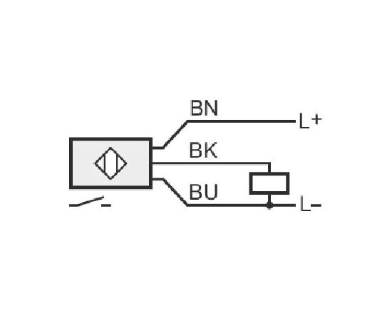 Индуктивный датчик 28×10×16 (Sn=4 мм), PNP "НО", кабель 2 м, фото 3  – ТА