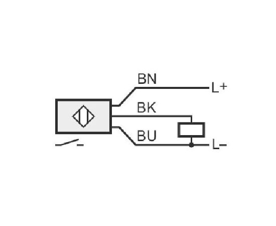 Индуктивный датчик M5×27 (S=1.5 мм), PNP "НО", кабель 2 м, фото 3  – ТА