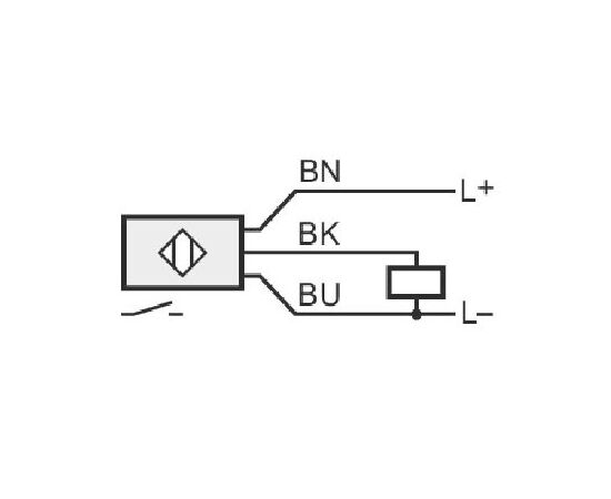 Индуктивный датчик Ø3×27 (Sn=1 мм), PNP "НО", кабель 2 м, фото 3  – ТА