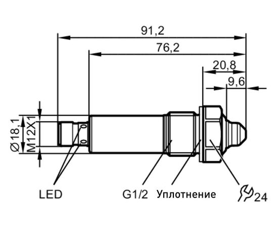 LMC410, датчик предельного уровня с G½, зонд 10 мм, настройка на масло, фото 4  – ТА