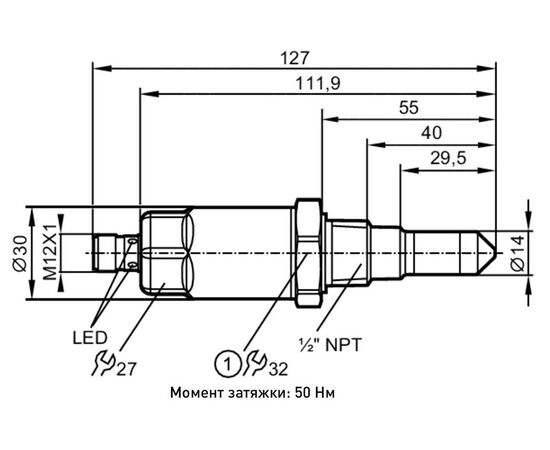 LMC502, датчик предельного уровня с NPT½", зонд 40 мм, фото 5  – ТА