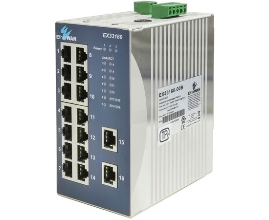 Коммутатор 16 портов 100TX, −10…+60°С, Порты 10/100Base-TX: 16, Порты 100Mbit оптика: −, Дальность передачи FX: −, Оптические разъемы FX: −, фото 2  – ТА