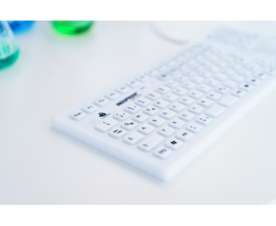 TKG-107-TOUCH-IP68-WHITE-USB-US/CYR, силиконовая клавиатура, фото 3  – ТА