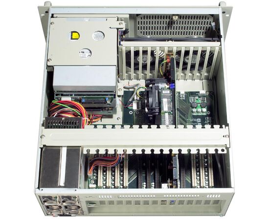 Корпус промышленного компьютера 4U 19" для PICMG плат, БП 300 Вт, Цвет: серый, Комплектный блок питания: 300 Вт, Модификация: для ЦПУ-плат PICMG 1.0/1.3, фото 5  – ТА