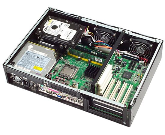Корпус промышленного компьютера 2U 19" для плат ATX/MicroATX с фронтальным подключением, БП 350 Вт, фото 3  – ТА