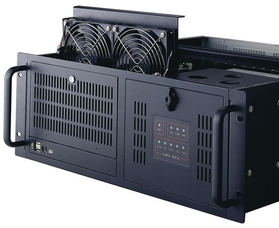 ACP-4000BP, корпус промышленного компьютера 4U 19" для PICMG плат, БП 300 Вт, Цвет: черный, Комплектный блок питания: 300 Вт, Модификация: для ЦПУ-плат PICMG 1.0/1.3, фото 4  – ТА