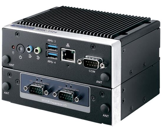 ARK-1124U с установленным двухъярусным модулем расширения AMO-1101