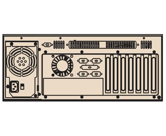 ACP-4000MB, корпус промышленного компьютера 4U 19" для материнских плат ATX, БП 500 Вт, Цвет: черный, Комплектный блок питания: 500 Вт, Модификация: для материнских плат ATX, фото 7  – ТА