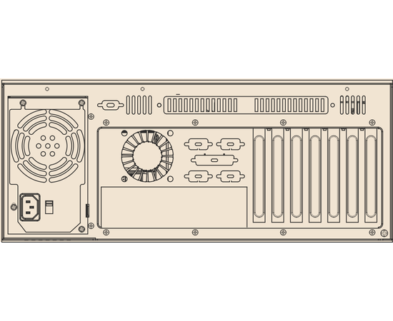 ACP-4010MB, корпус промышленного компьютера 4U 19" для материнских плат ATX, без блока питания, Цвет: черный, Комплектный блок питания: без БП, Модификация: для материнских плат ATX, фото 3  – ТА