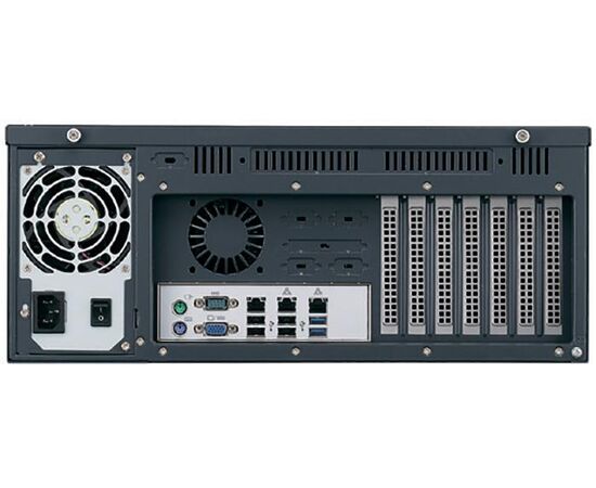 ACP-4020MB, корпус промышленного компьютера 4U 19" для материнских плат ATX / MicroATX, БП 500 Вт, Цвет: черный, Комплектный блок питания: 500 Вт, Модификация: для материнских плат ATX, фото 7  – ТА