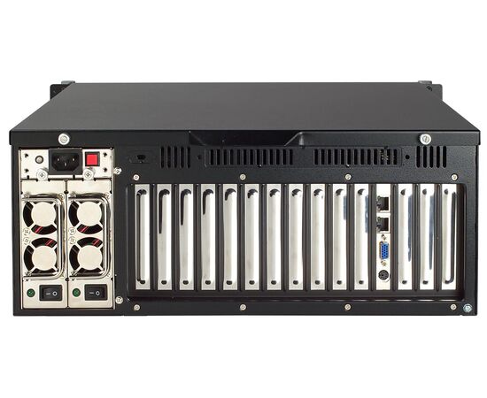 ACP-4320BP, корпус промышленного компьютера 4U 19" для PICMG плат, 2×hot-swap отсека 3.5"/2.5", без блока питания, Цвет: черный, Комплектный блок питания: без БП, Модификация: для ЦПУ-плат PICMG 1.0/1.3, фото 6  – ТА