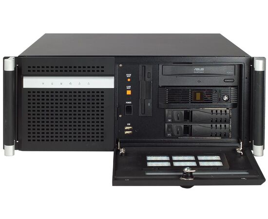 ACP-4320MB, корпус промышленного компьютера 4U 19" для материнских плат ATX, 2 hot-swap отсека 3.5"/2.5", БП 500 Вт, Цвет: черный, Комплектный блок питания: 500 Вт, Модификация: для материнских плат ATX, фото 3  – ТА
