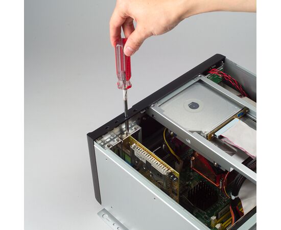 Настольный корпус промышленного компьютера с фронтальными I/O-интерфейсами для MicroATX материнских плат с БП 250 Вт, Цвет: черный, Комплектный блок питания: 250 Вт, Модификация: для материнских плат MicroATX, фото 5  – ТА