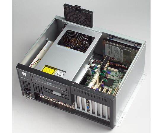 Корпус промышленного компьютера для материнских плат ATX с фронтальным подключением, БП 350 Вт, Цвет: черный, Комплектный блок питания: 350 Вт, Модификация: для материнских плат ATX, фото 3  – ТА