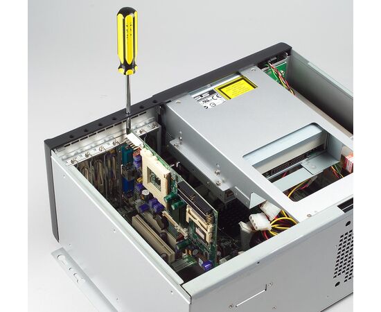 Корпус промышленного компьютера для материнских плат ATX с фронтальным подключением, БП 250 Вт, Цвет: черный, Комплектный блок питания: 250 Вт, Модификация: для материнских плат ATX, фото 4  – ТА