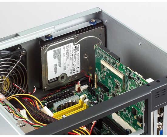 Настольный корпус промышленного компьютера с фронтальными I/O-интерфейсами для MicroATX материнских плат с БП 250 Вт, Цвет: черный, Комплектный блок питания: 250 Вт, Модификация: для материнских плат MicroATX, фото 4  – ТА