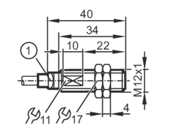 Индуктивный датчик M12×40 (S=4 мм), PNP "НО", кабель 8 м, Длина кабеля: 8 м, фото 4  – ТА